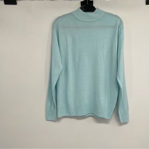 William  Scotland 100% Pure Cashmere Pastel Blue Sweater Size S